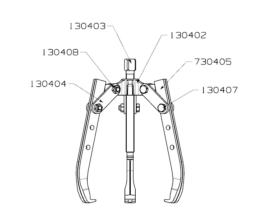 EXTRACTOR FORZA SERIE 7300T MECÁNICO DE 3 PATAS